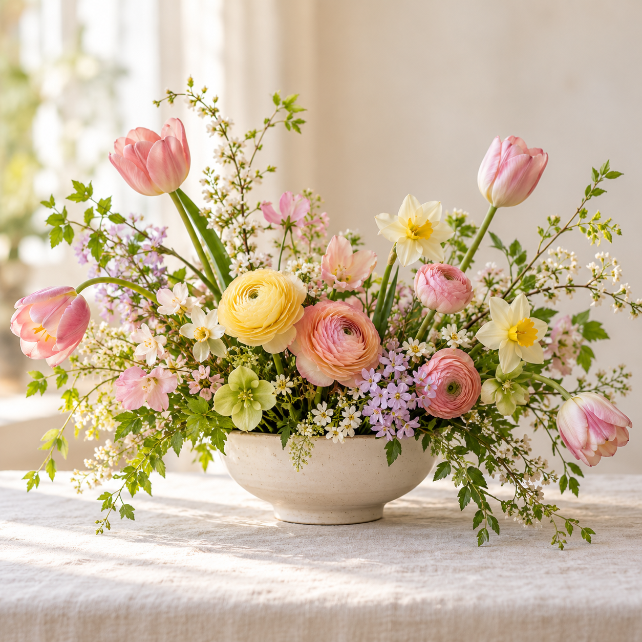 Spring Botanical Style Centerpieces